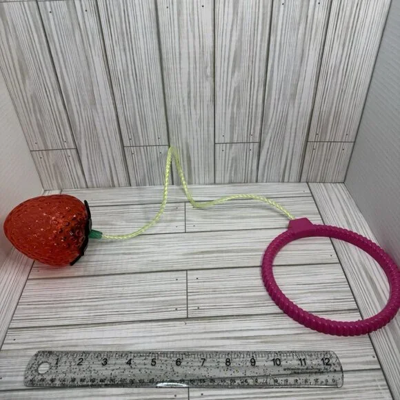 Strawberry Light Up Skip Ball Kids Toys Outside Children Fun WORKS - Picture 7 of 7